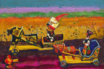 Деревянные лошадки. 2013. Холст, масло. 50х70